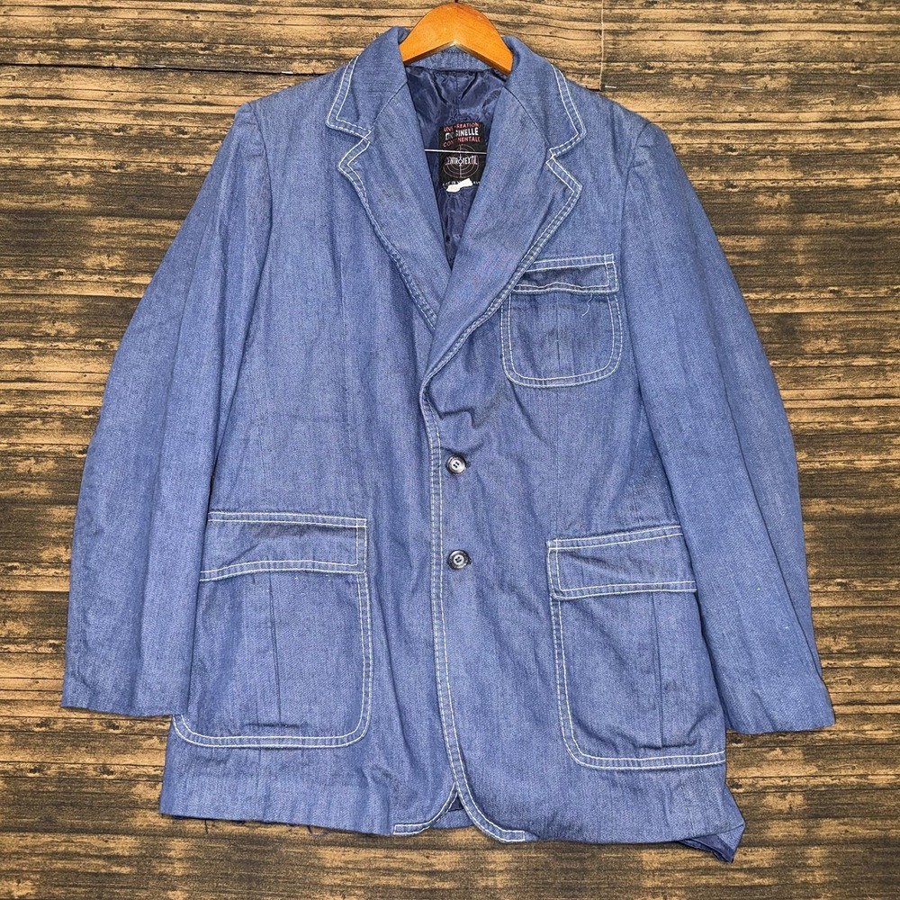Vintage 80s Centrotextil Made in Yugoslavia Workwear Chore Cut Blazer Size 40 L